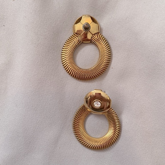 Vintage gold-tone 1990s necklace & earrings set - Picture 3 of 4